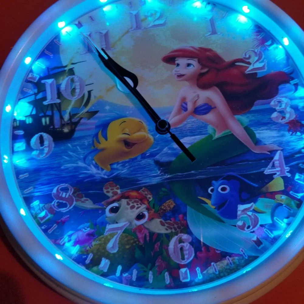 The little mermaid led clock
